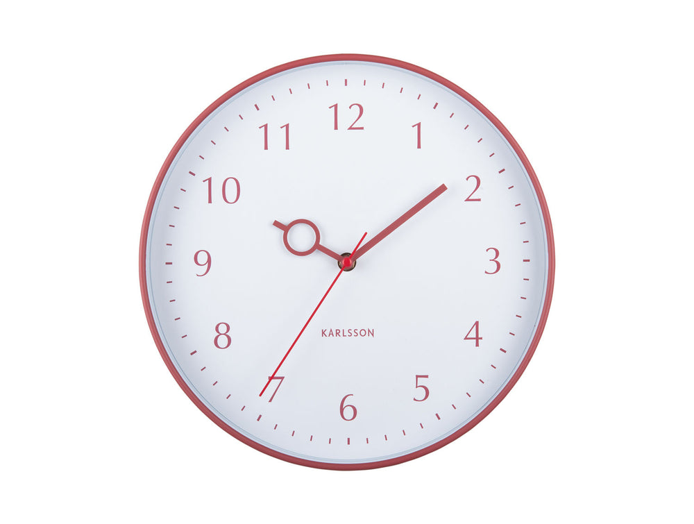 Karlsson Wall clock Loupe PP blush red