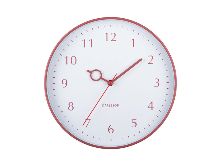 Karlsson Wall clock Loupe PP blush red