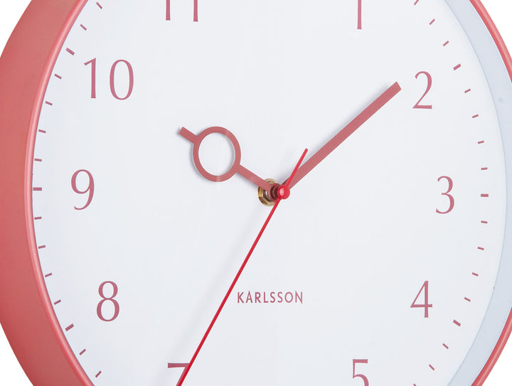 Karlsson Wall clock Loupe PP blush red