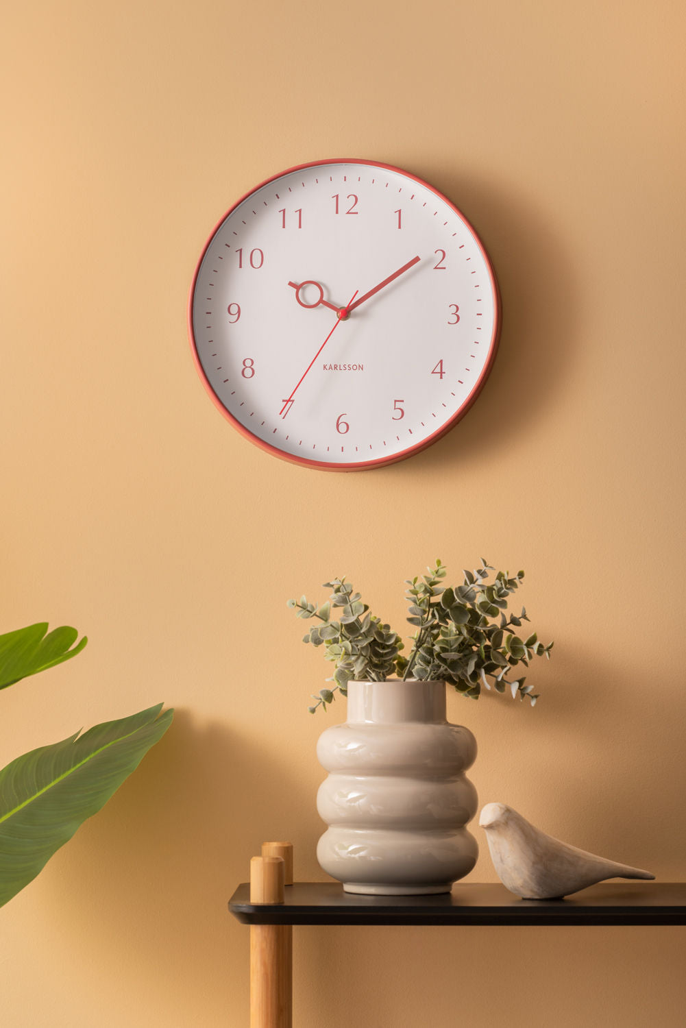 Karlsson Wall clock Loupe PP blush red