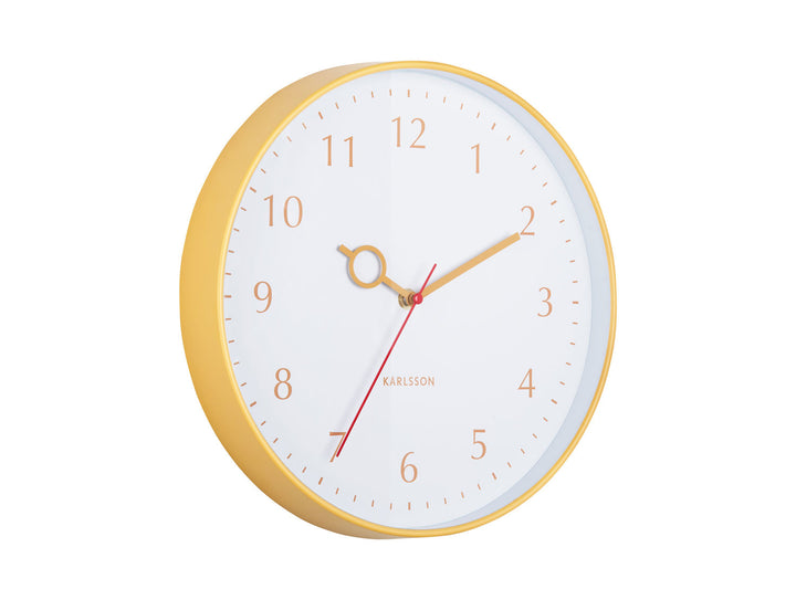 Karlsson Wall clock Loupe PP ochre yellow