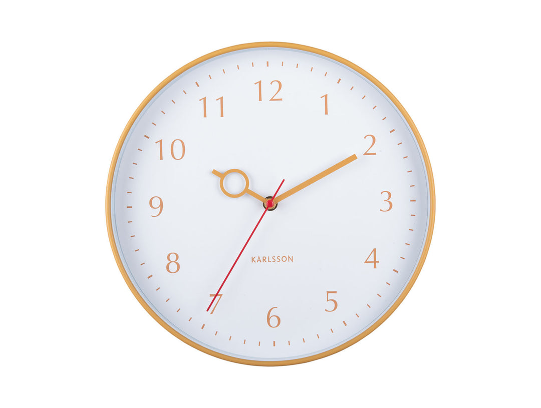 Karlsson Wall clock Loupe PP ochre yellow