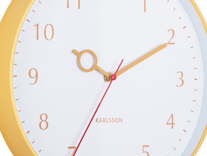 Karlsson Wall clock Loupe PP ochre yellow