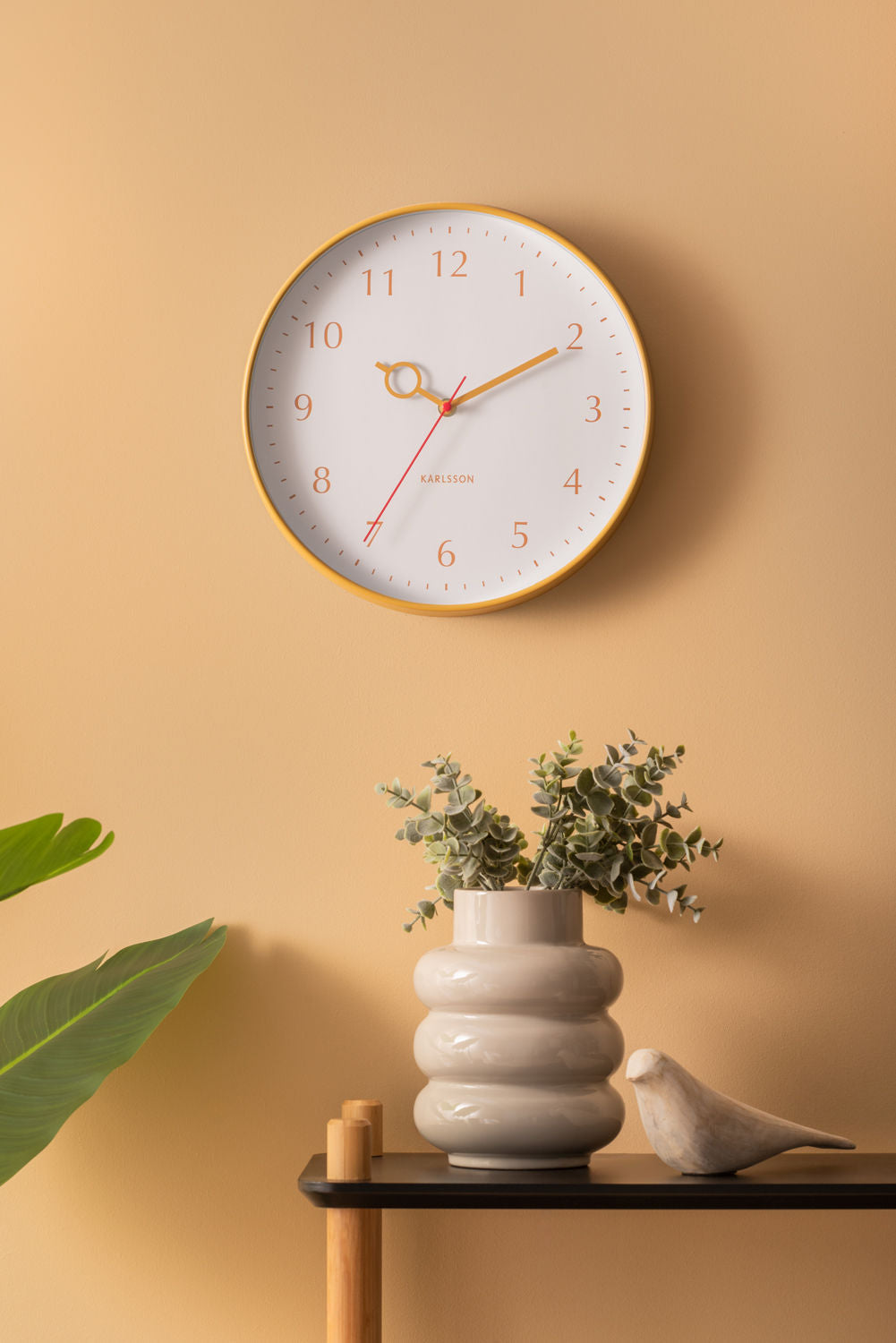 Karlsson Wall clock Loupe PP ochre yellow