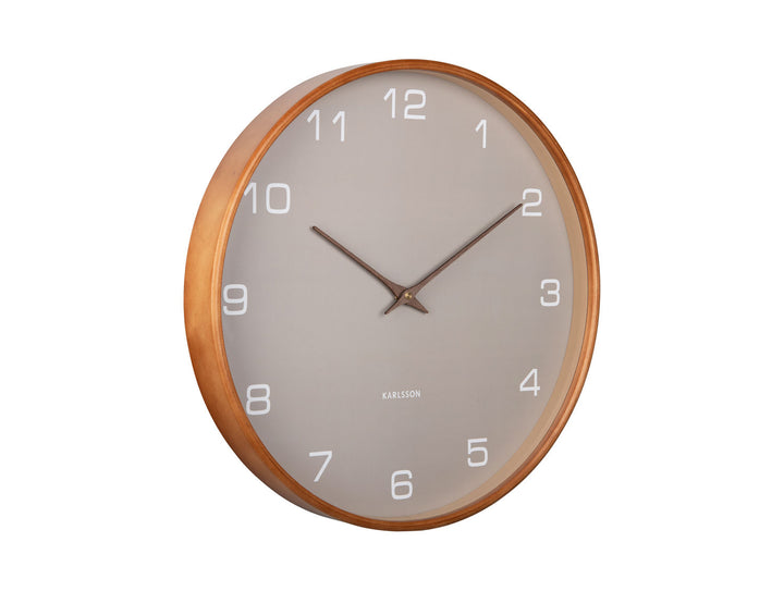 Karlsson Wall clock Acento wood light grey