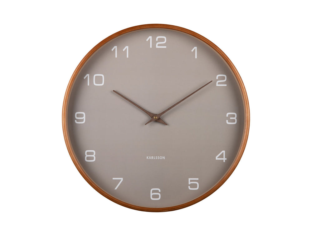 Karlsson Wall clock Acento wood light grey