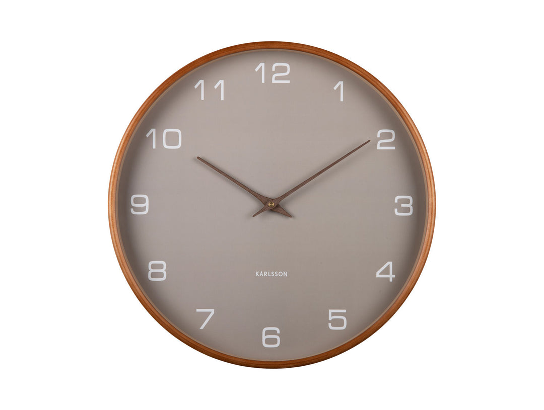 Karlsson Wall clock Acento wood light grey