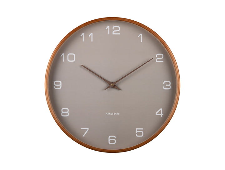 Karlsson Wall clock Acento wood light grey