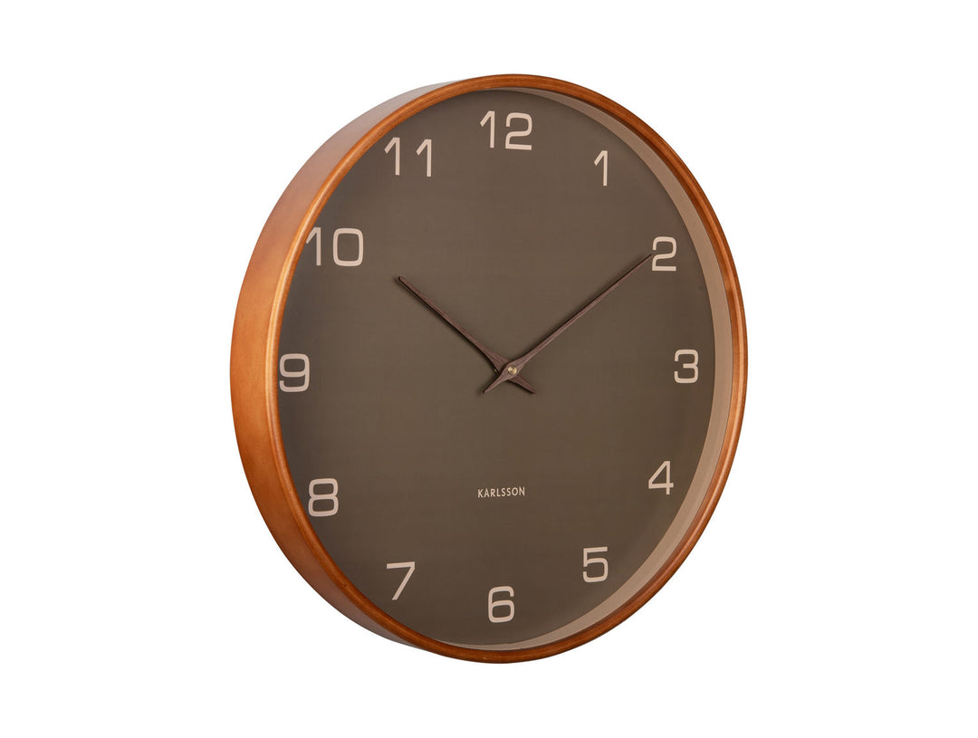 Karlsson Wall clock Acento wood moss green