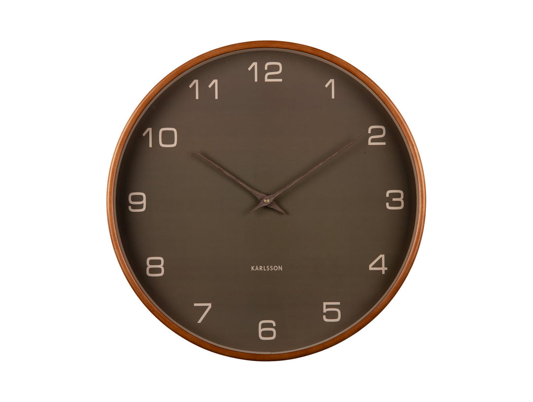 Karlsson Wall clock Acento wood moss green