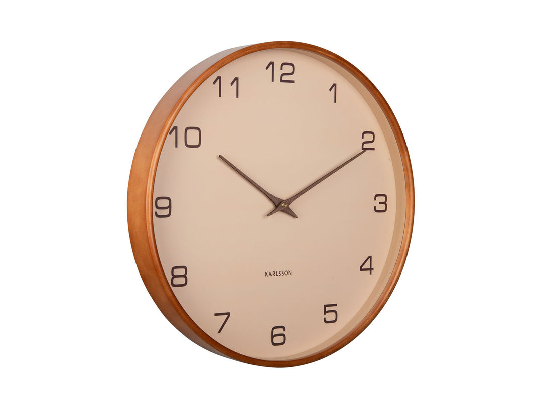 Karlsson Wall clock Acento wood sand brown