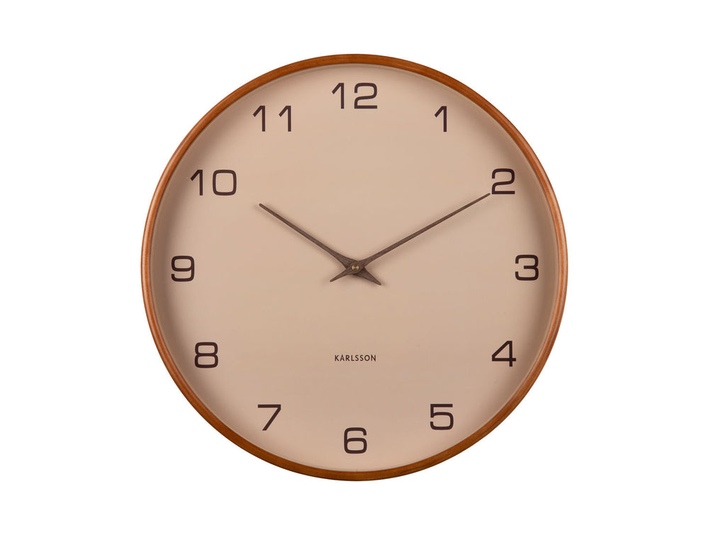 Karlsson Wall clock Acento wood sand brown