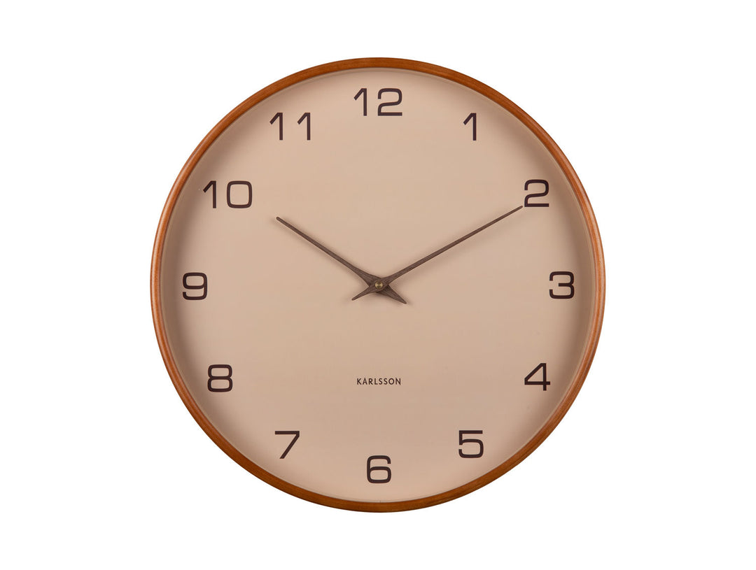 Karlsson Wall clock Acento wood sand brown