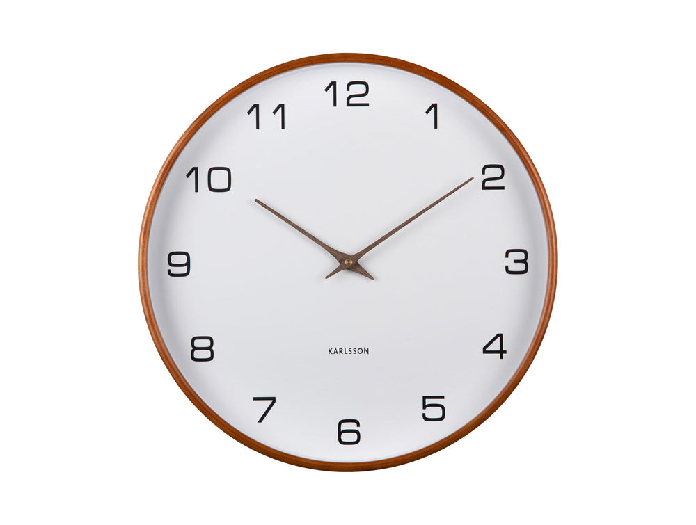 Karlsson Wall clock Acento wood white