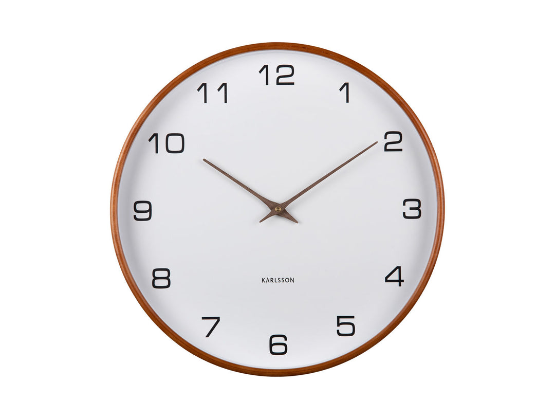 Karlsson Wall clock Acento wood white