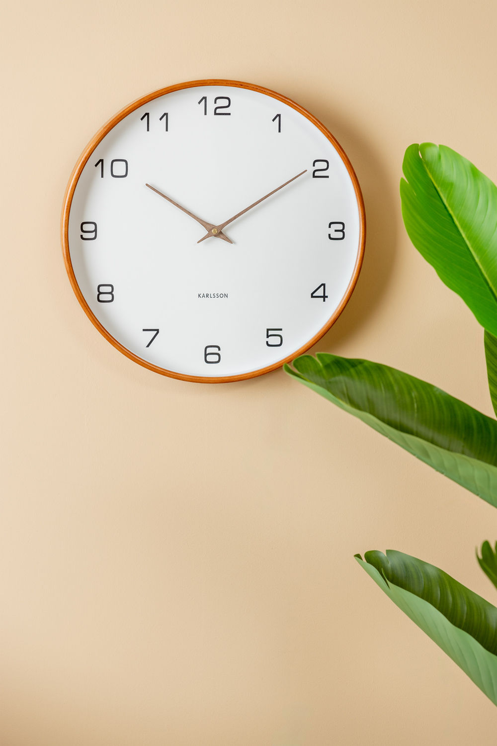 Karlsson Wall clock Acento wood white