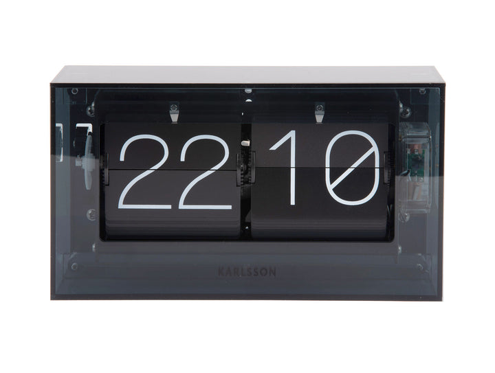 Karlsson Table clock Boxed Flip acrylic black