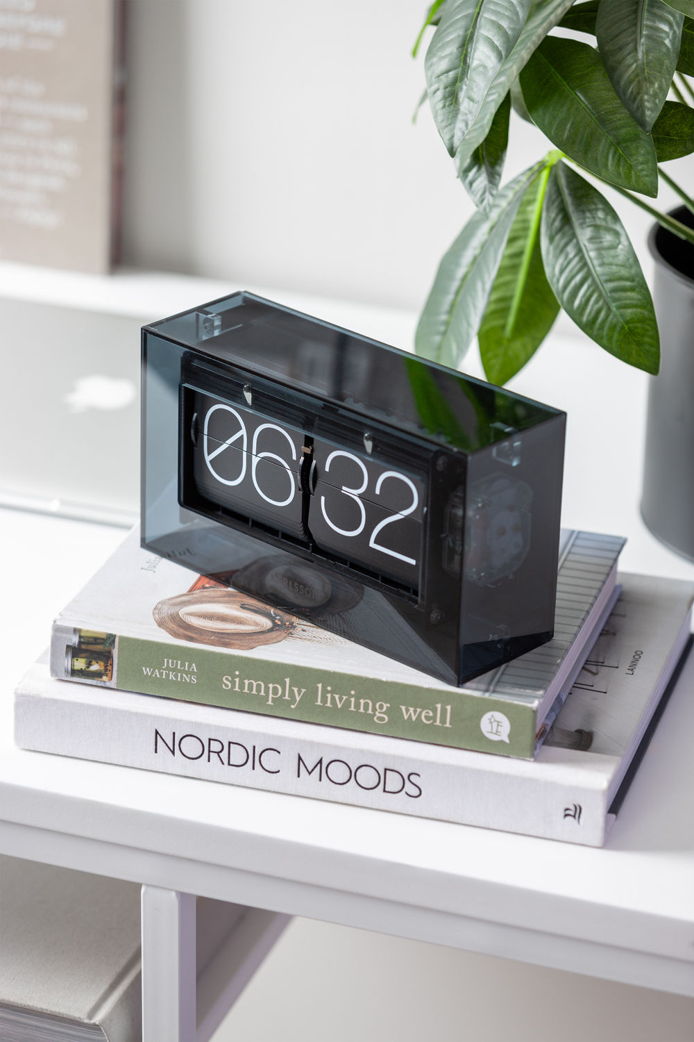 Karlsson Table clock Boxed Flip acrylic black