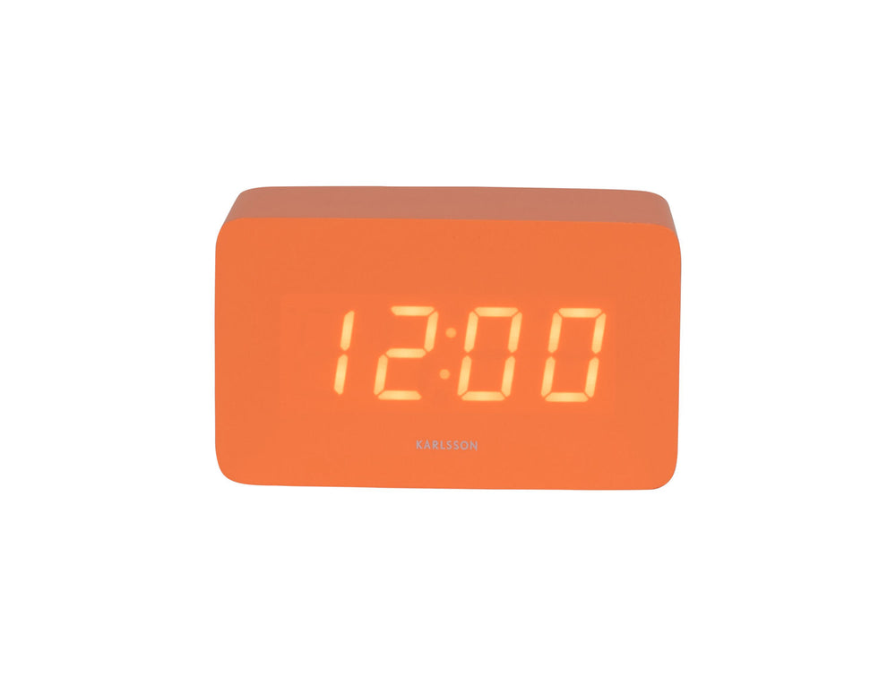 Karlsson Alarm clock Spry tube LED bright orange