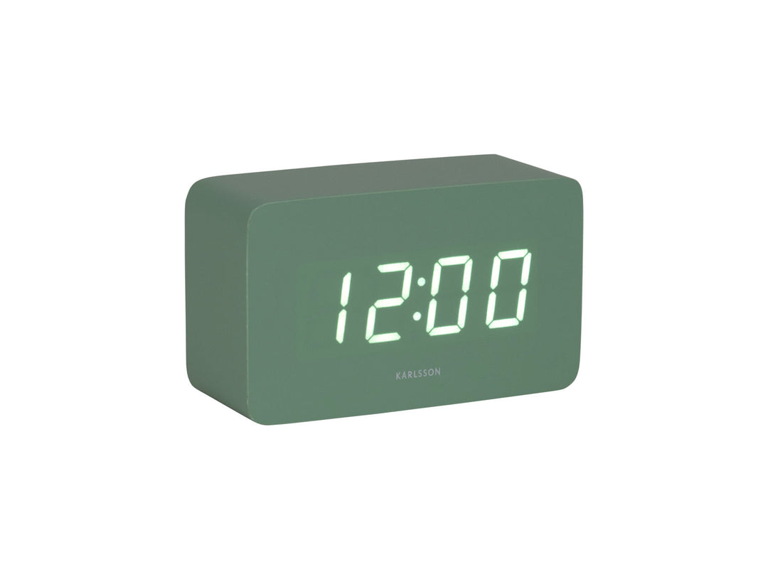 Karlsson Alarm clock Spry tube LED grayed jade