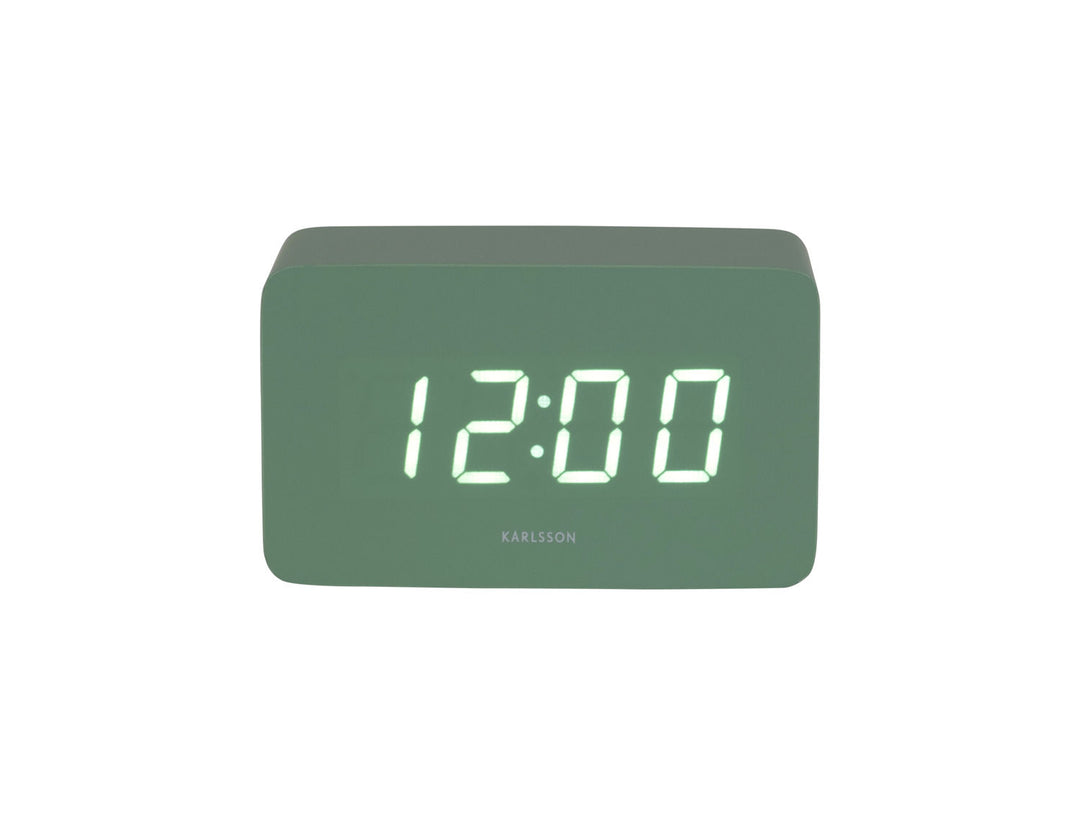 Karlsson Alarm clock Spry tube LED grayed jade