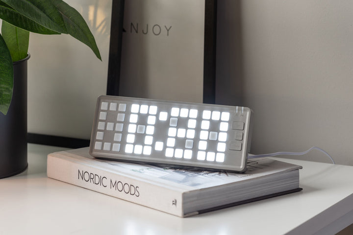 Karlsson Alarm clock Keyboard LED light grey