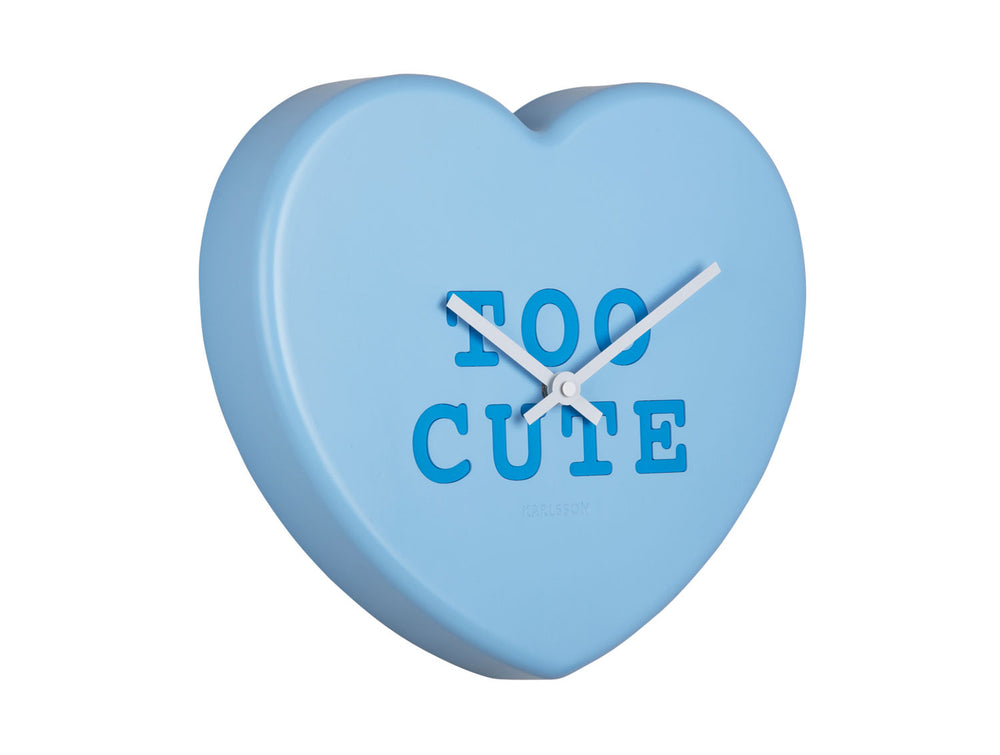 Karlsson Wall clock Heart Candy soft blue