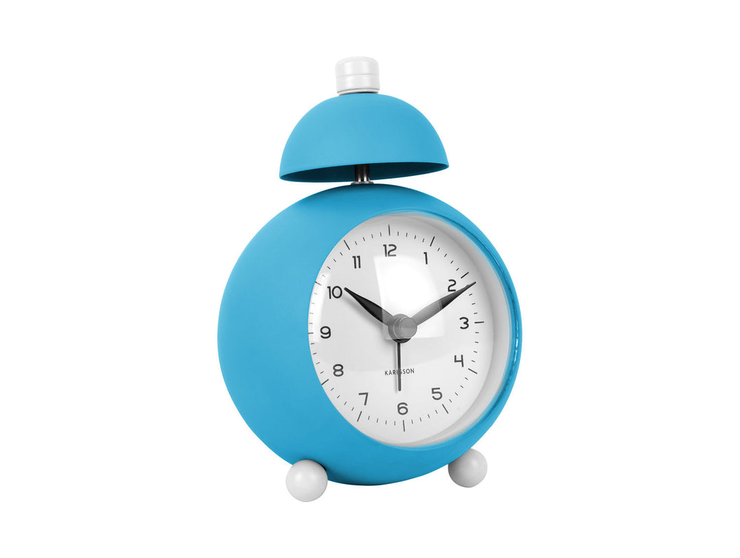 Karlsson Alarm clock Chaplin iron matt bright blue