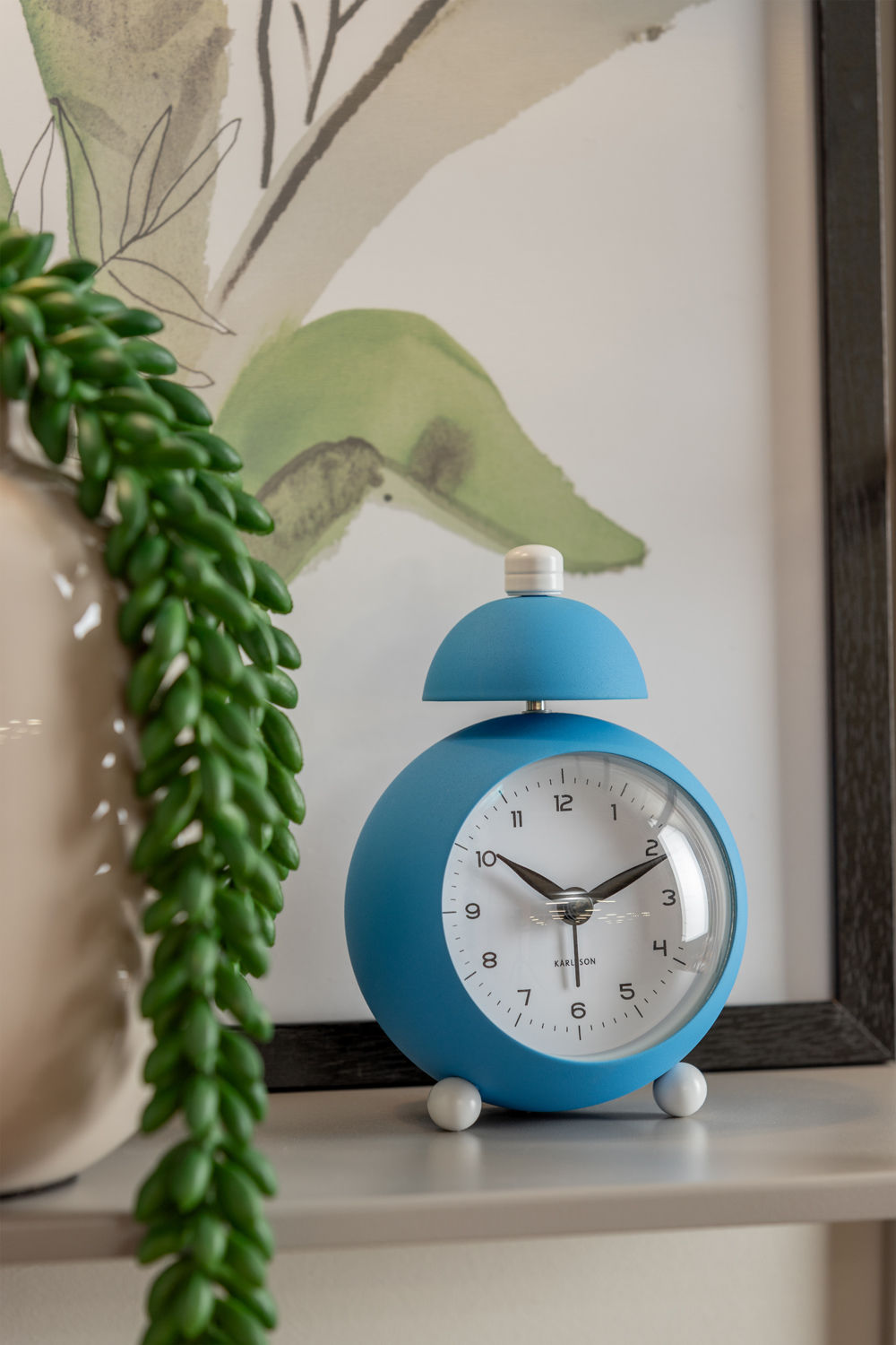 Karlsson Alarm clock Chaplin iron matt bright blue