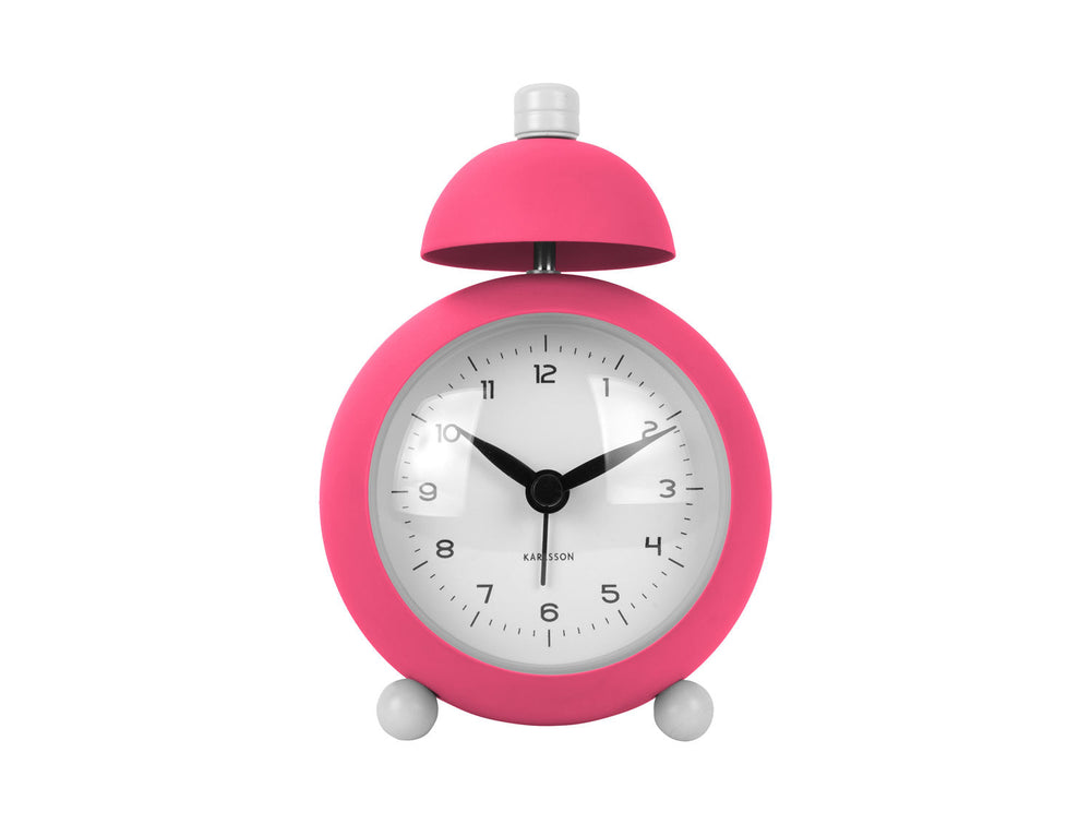 Karlsson Alarm clock Chaplin iron matt bright pink