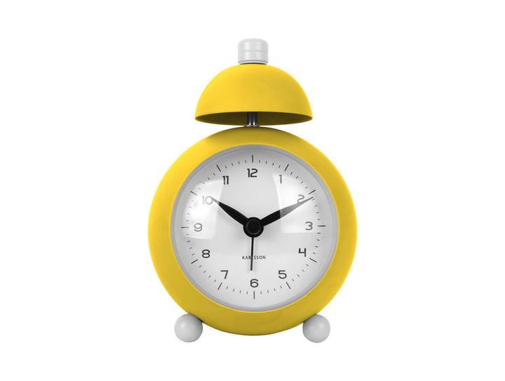 Karlsson Alarm clock Chaplin iron matt bright yellow