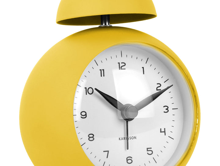 Karlsson Alarm clock Chaplin iron matt bright yellow