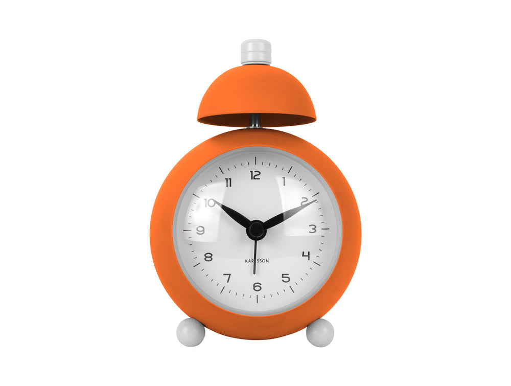 Karlsson Alarm clock Chaplin iron matt bright orange