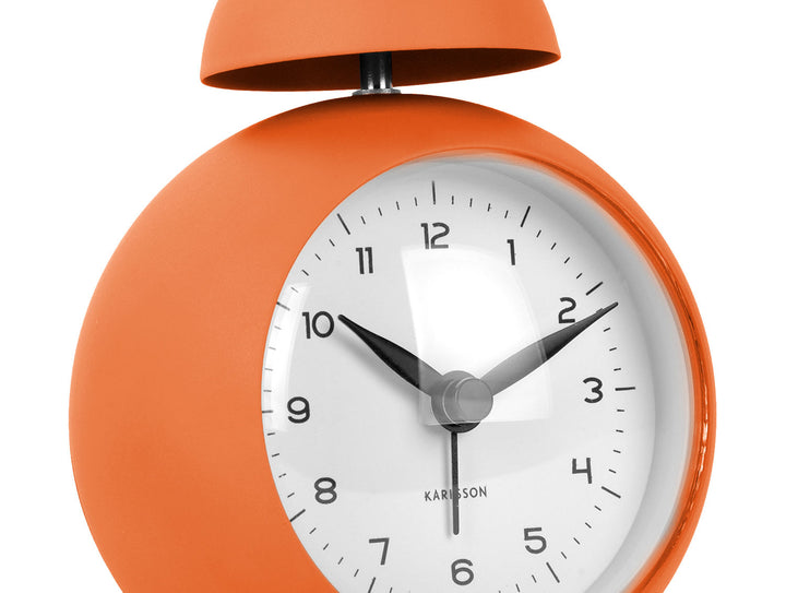 Karlsson Alarm clock Chaplin iron matt bright orange