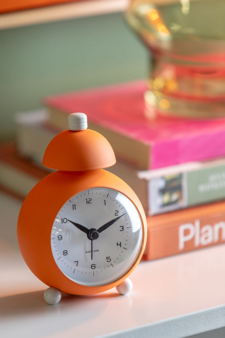 Karlsson Alarm clock Chaplin iron matt bright orange