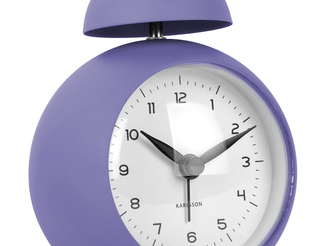 Karlsson Alarm clock Chaplin iron matt bright purple