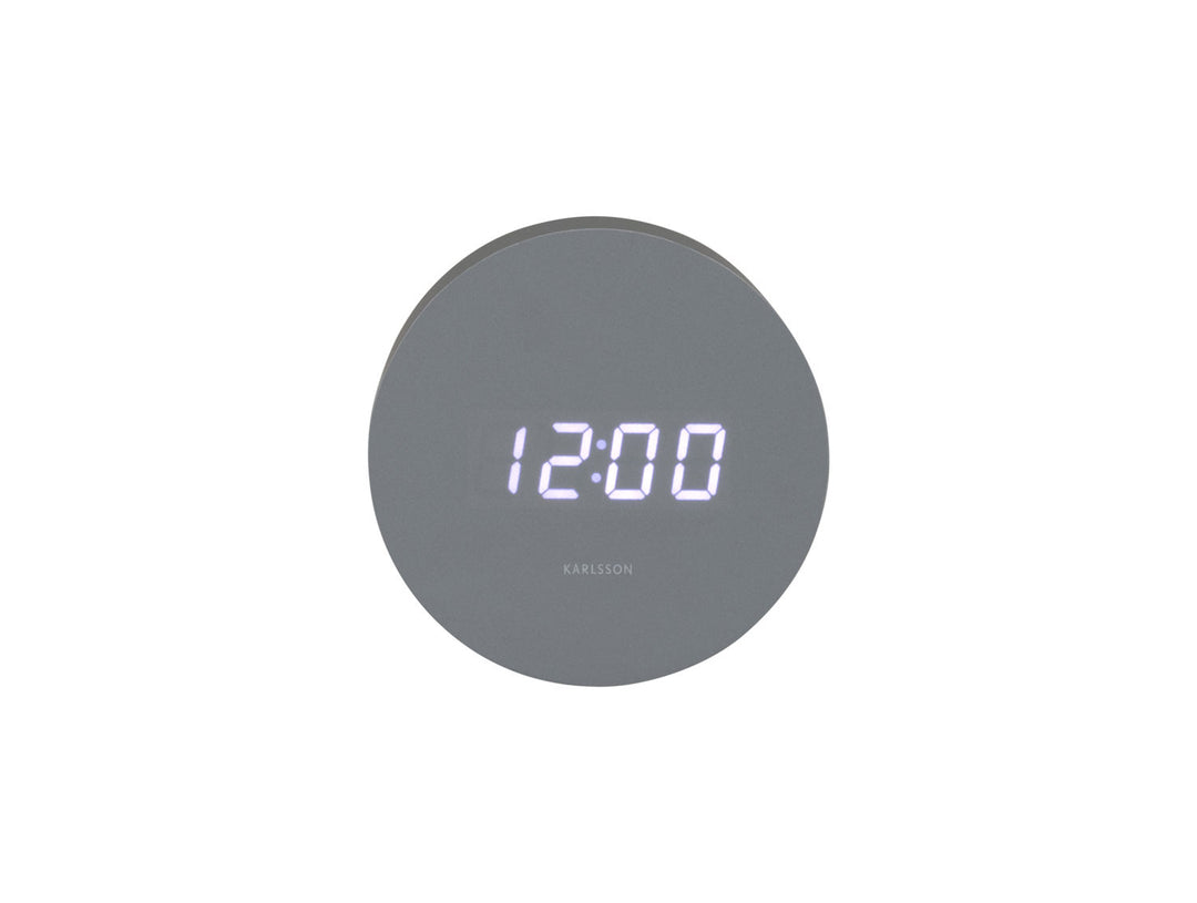 Karlsson Alarm clock Spry round LED mouse grey