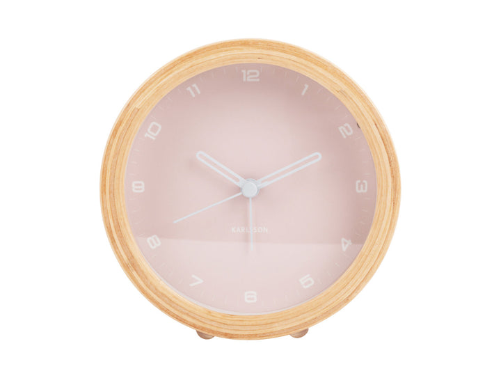 Karlsson Alarm clock Gentle w. light soft pink