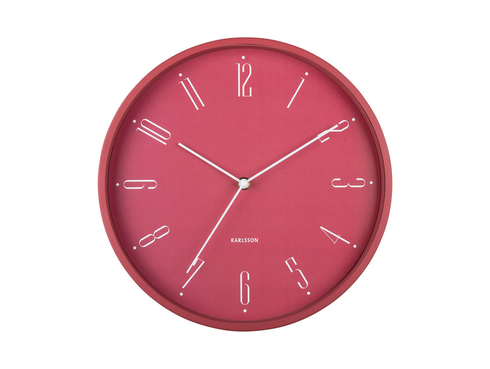 Karlsson Wall clock Regal Numbers blush red