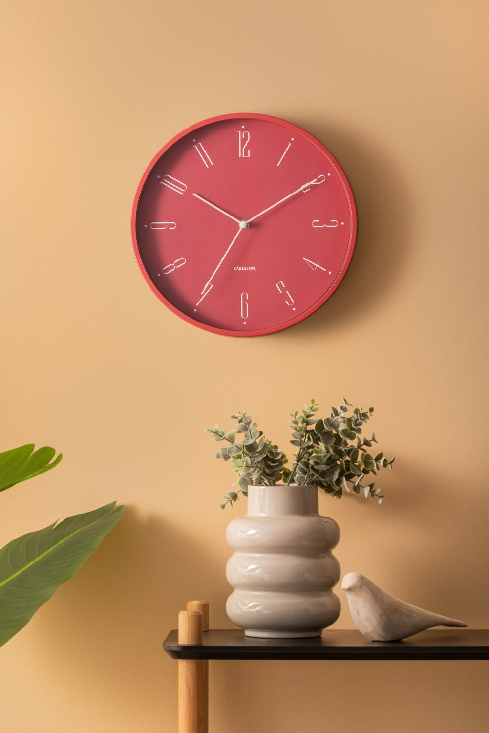 Karlsson Wall clock Regal Numbers blush red