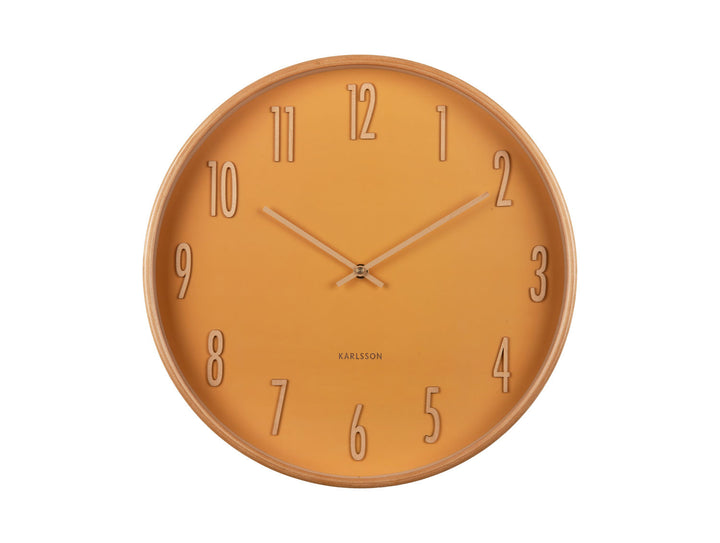 Karlsson Wall clock Gracil wood ochre yellow