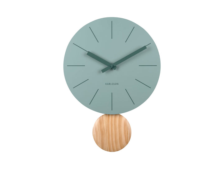 Karlsson Wall clock Arlo pendulum matt jungle green