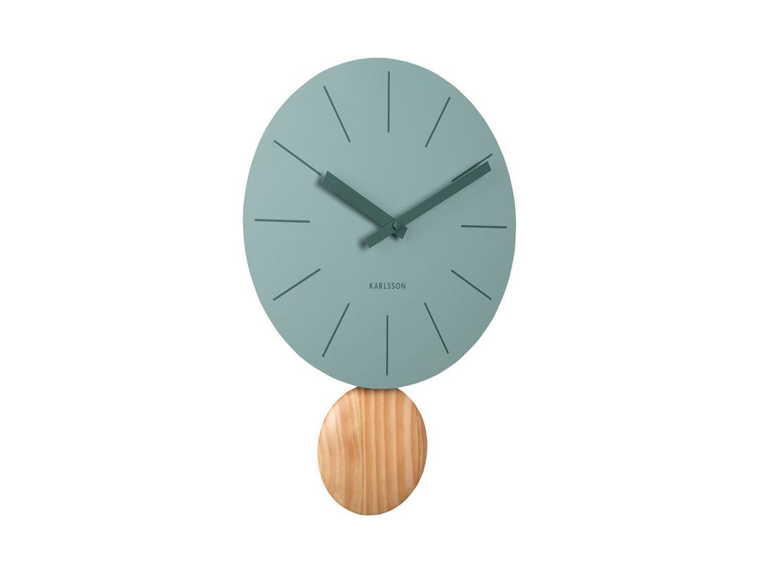 Karlsson Wall clock Arlo pendulum matt jungle green