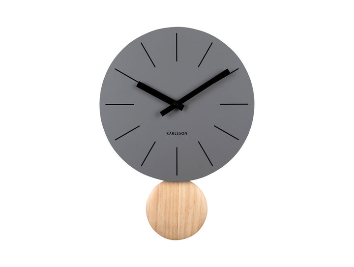 Karlsson Wall clock Arlo pendulum matt dark grey