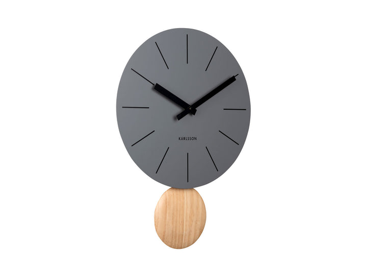 Karlsson Wall clock Arlo pendulum matt dark grey