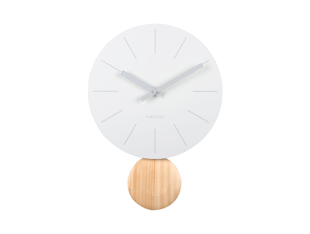 Karlsson Wall clock Arlo pendulum matt white