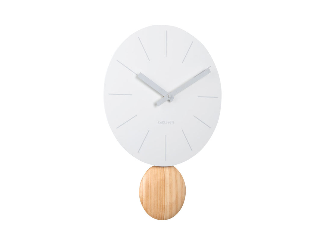 Karlsson Wall clock Arlo pendulum matt white