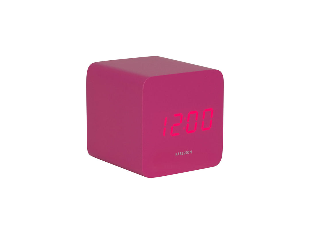 Karlsson Alarm clock Spry square LED bright pink