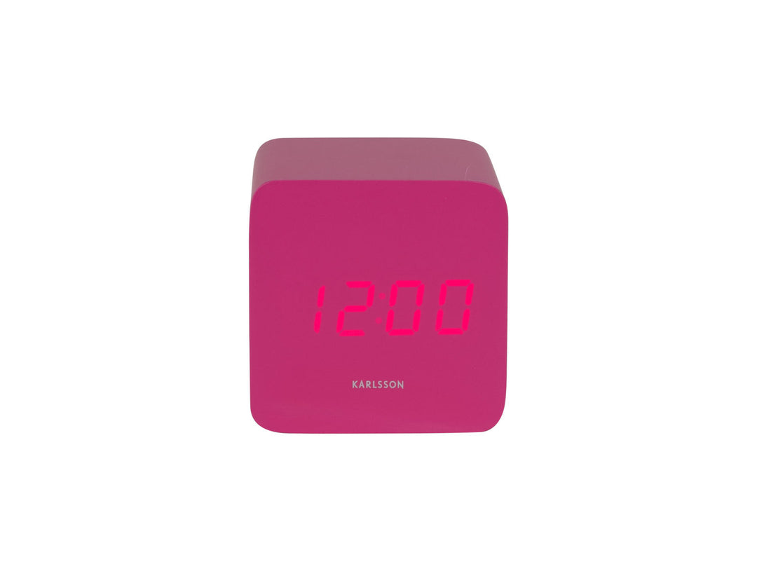 Karlsson Alarm clock Spry square LED bright pink