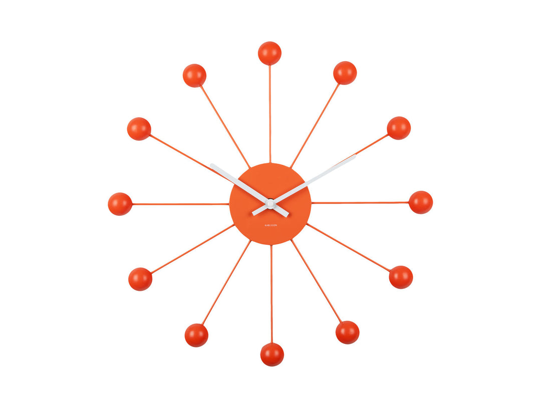 Karlsson Wall clock Funky Spider bright orange